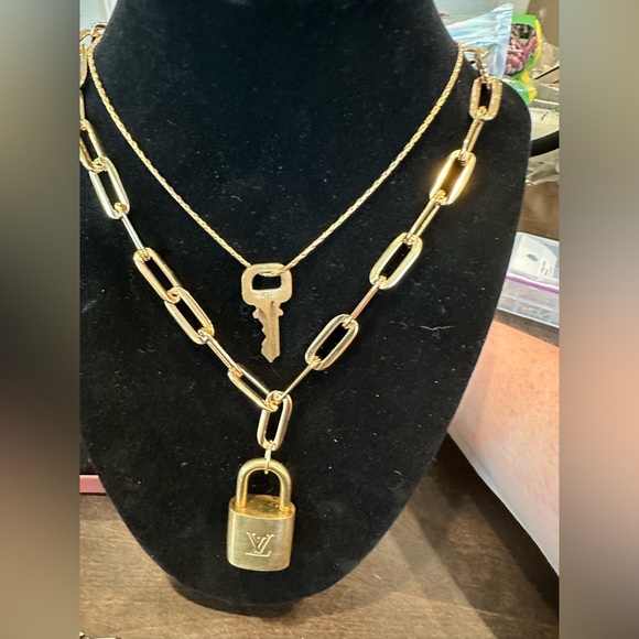 Louis Vuitton Jewelry - EUC Louis Vuitton lock and key #316 on 2 chains.